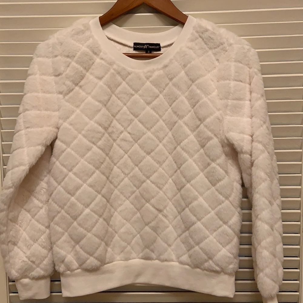 Almost Famous “Fur” Sweater in an Off White